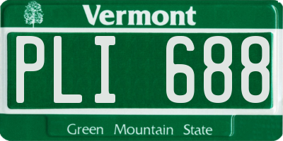 VT license plate PLI688