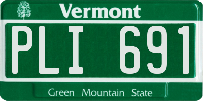 VT license plate PLI691