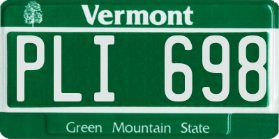 VT license plate PLI698
