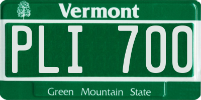 VT license plate PLI700