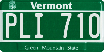 VT license plate PLI710