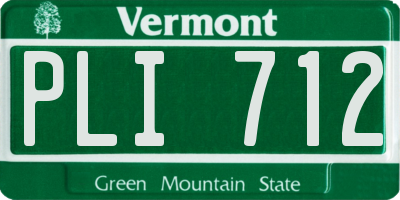 VT license plate PLI712
