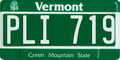 VT license plate PLI719