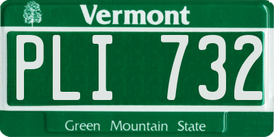 VT license plate PLI732