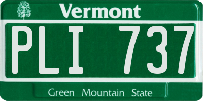 VT license plate PLI737