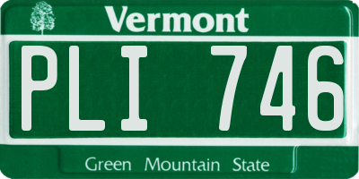 VT license plate PLI746