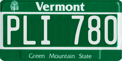 VT license plate PLI780