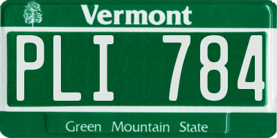 VT license plate PLI784