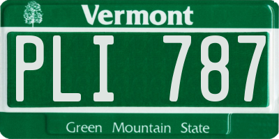 VT license plate PLI787