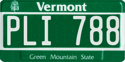 VT license plate PLI788