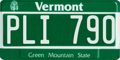 VT license plate PLI790