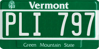 VT license plate PLI797