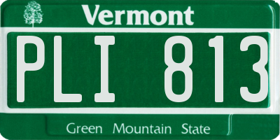 VT license plate PLI813