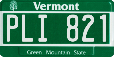 VT license plate PLI821
