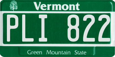 VT license plate PLI822