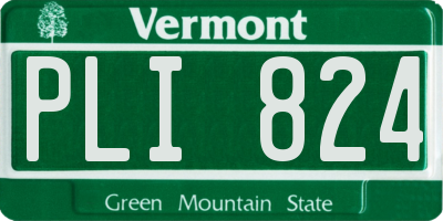 VT license plate PLI824