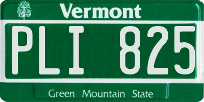 VT license plate PLI825