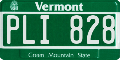 VT license plate PLI828