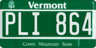 VT license plate PLI864