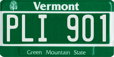 VT license plate PLI901
