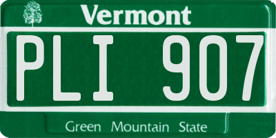VT license plate PLI907