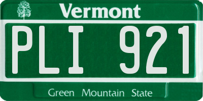VT license plate PLI921