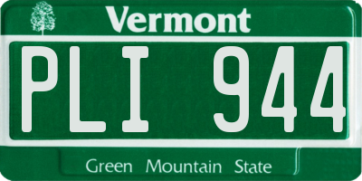 VT license plate PLI944