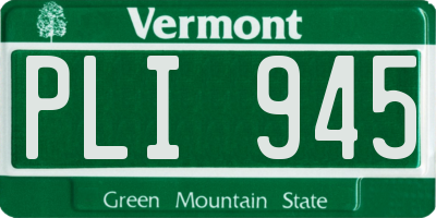 VT license plate PLI945