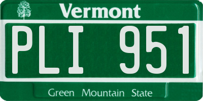 VT license plate PLI951