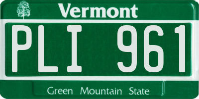 VT license plate PLI961