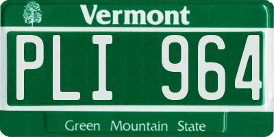 VT license plate PLI964