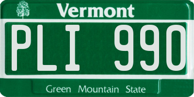 VT license plate PLI990