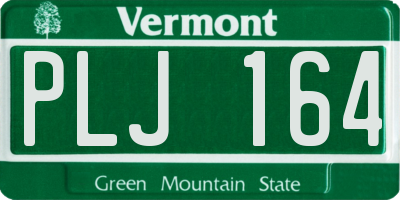 VT license plate PLJ164