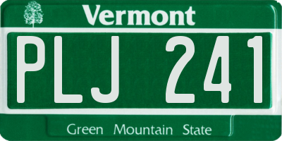 VT license plate PLJ241