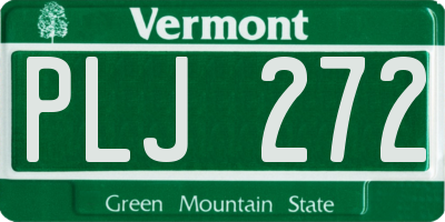 VT license plate PLJ272