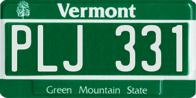 VT license plate PLJ331