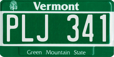 VT license plate PLJ341