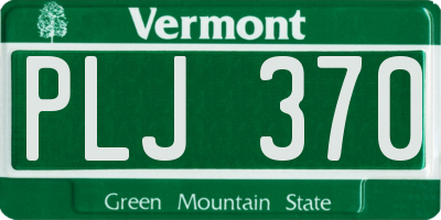 VT license plate PLJ370