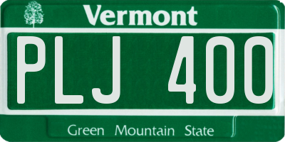 VT license plate PLJ400