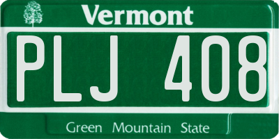 VT license plate PLJ408