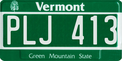 VT license plate PLJ413