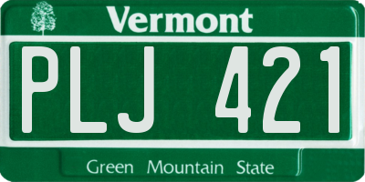 VT license plate PLJ421