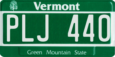 VT license plate PLJ440
