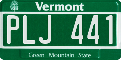 VT license plate PLJ441