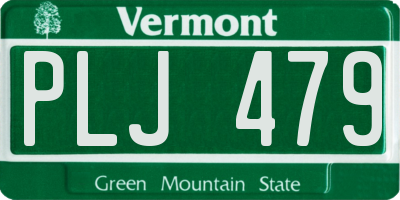 VT license plate PLJ479