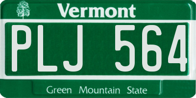 VT license plate PLJ564