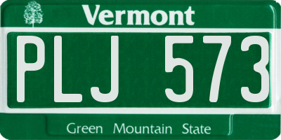 VT license plate PLJ573