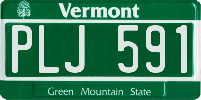 VT license plate PLJ591
