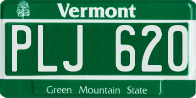 VT license plate PLJ620