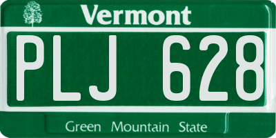 VT license plate PLJ628